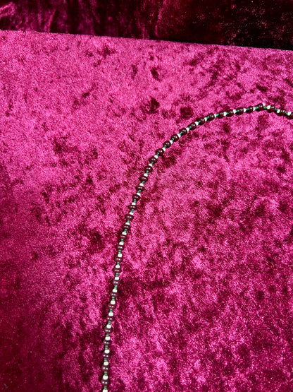 Vintage Metal Medallion Necklace – Miraculous Medal Beaded Rosary Style - 14"