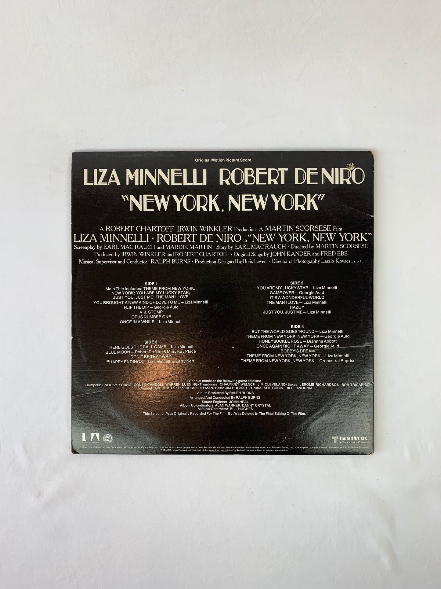 Double Album Vinyl Record - 1977 New York, New York Soundtrack - Liza Minnelli & Robert De Niro