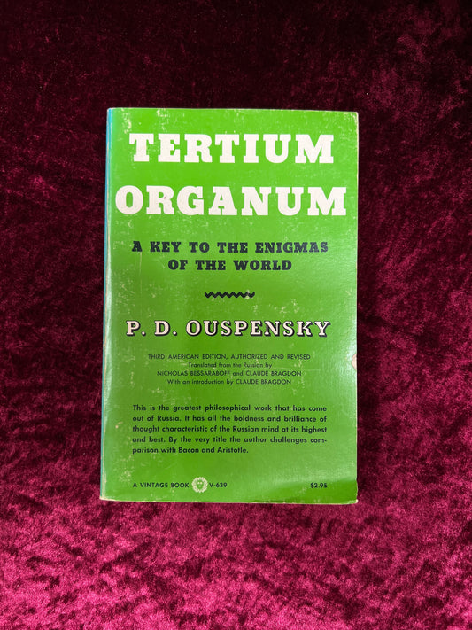 Vintage Paperback Book - Tertium Organum A Key to the Enigmas of the World - P.D. Ouspensky -First Vintage Books Edition 1970