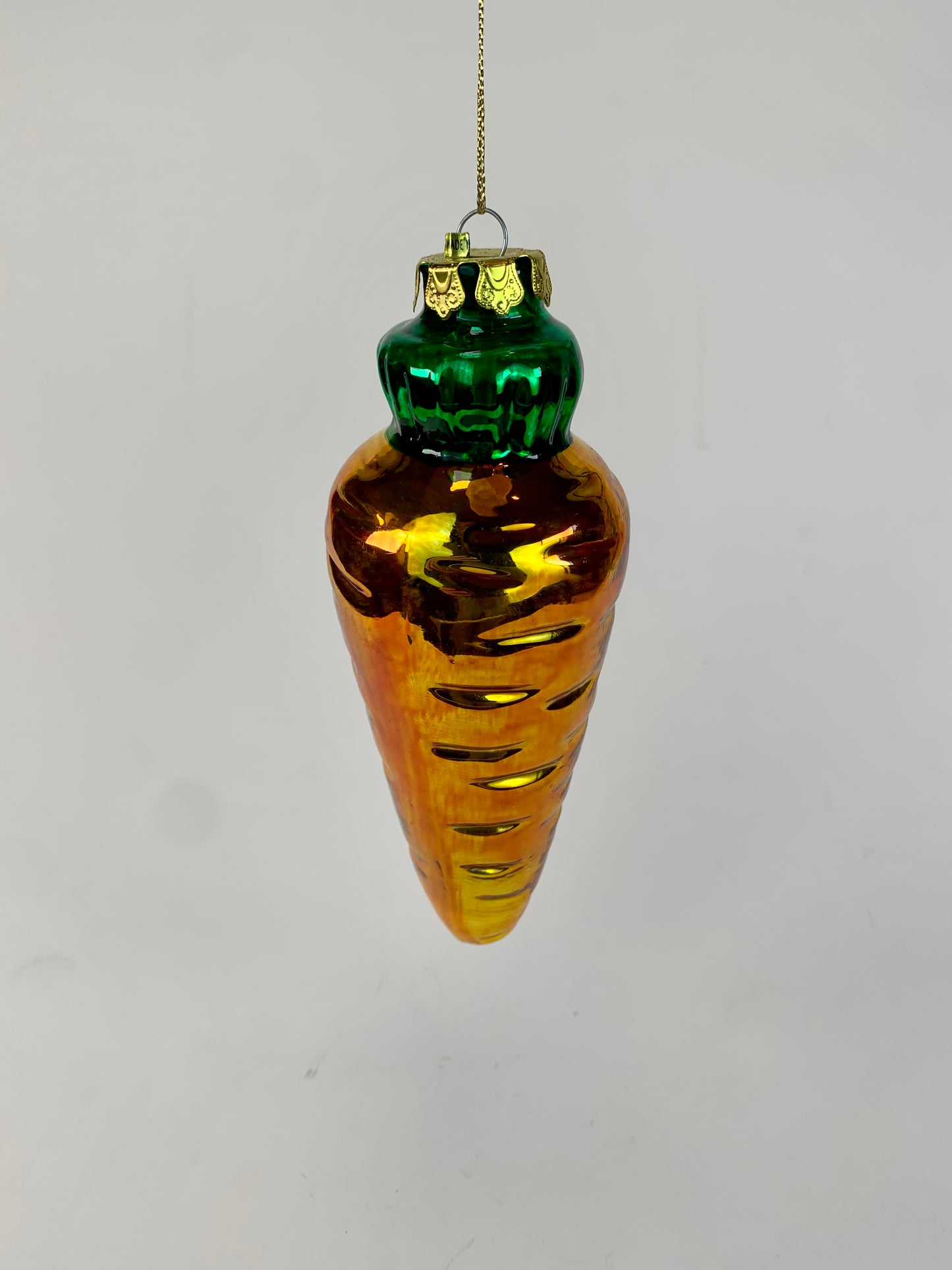 Vintage Christmas Ornament - Glass Carrot - Made In Taiwan