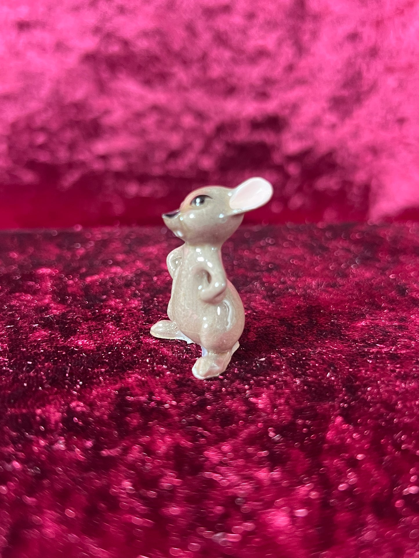 Vintage Figurine - Porcelain Miniature - Sassy Brown Mouse
