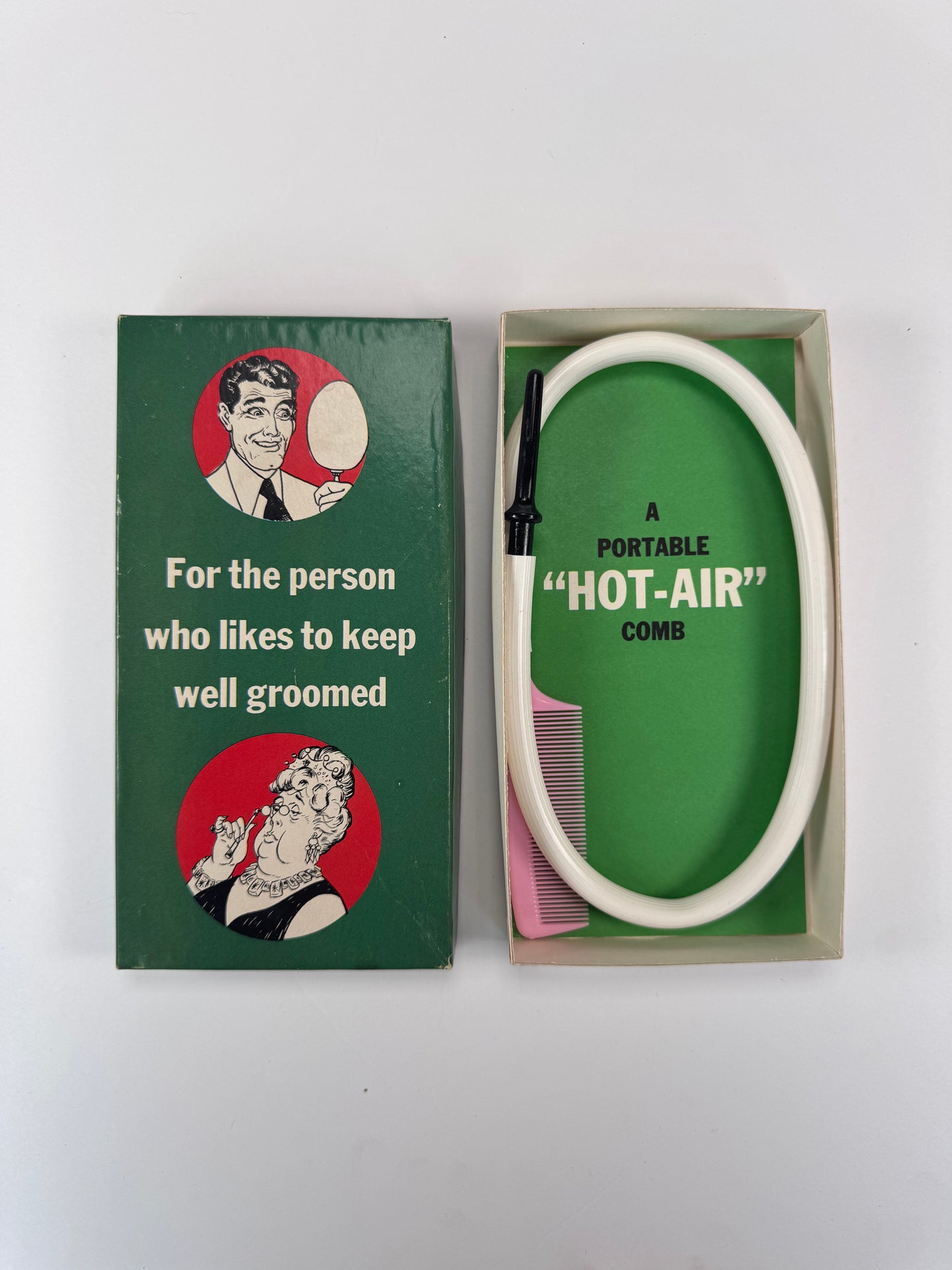 Vintage Novelty Gag Gift - "A Portable Hot-Air Comb" Well-Groomed Person Joke