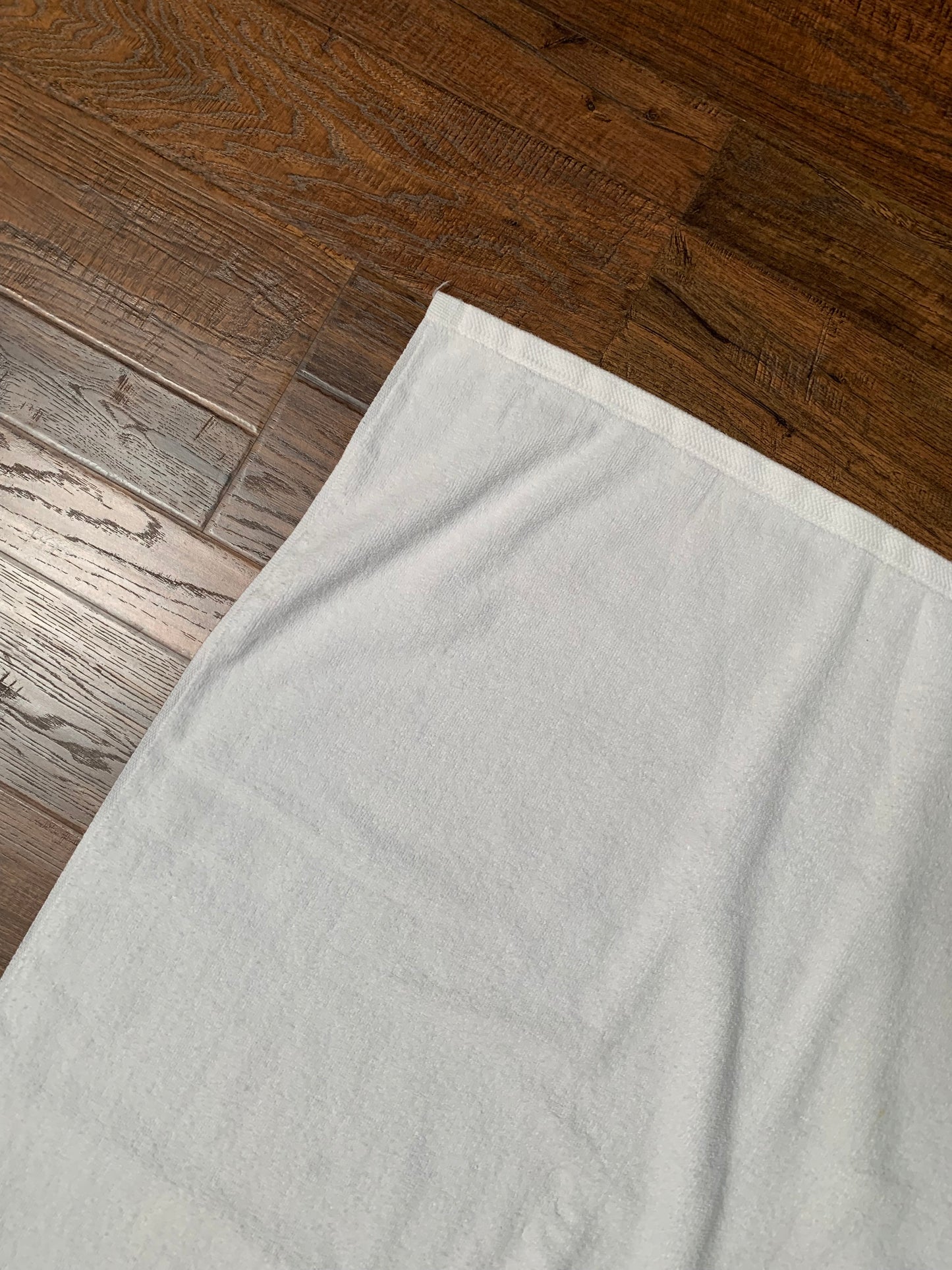 Vintage Made In America Bath Towel Set - White with Pink Rose & Lace Trim