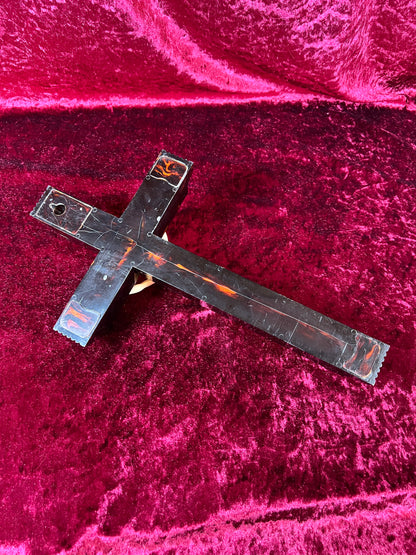 Vintage Religio - Wall Hanging Last Rites Kit - Bakelite Crucifix - 13.75"