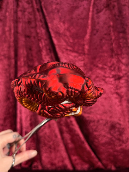 Vintage Christmas - Handblown Glass Ornament - Red Dragon - 2001 - Christmas World