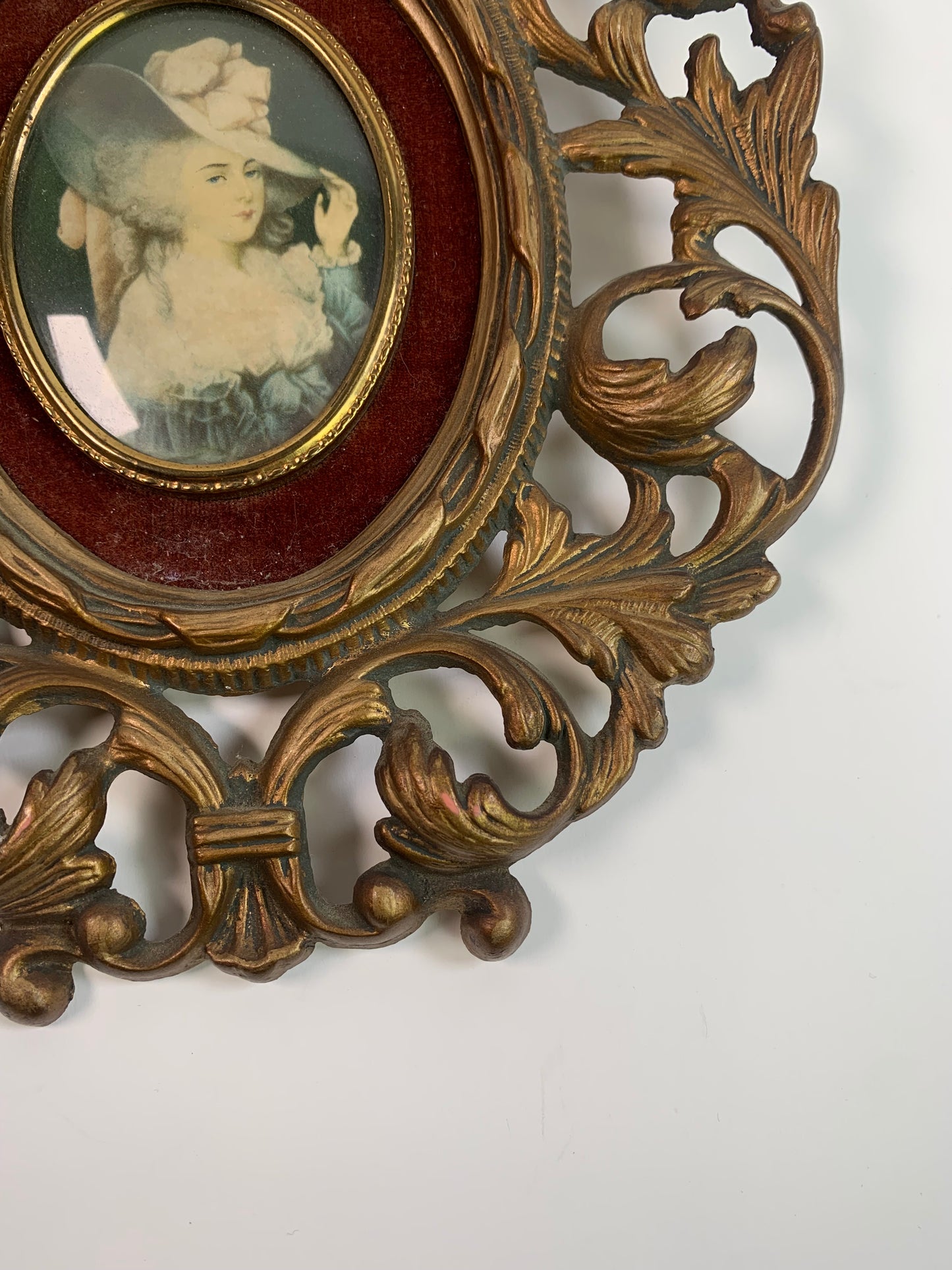 Vintage Cameo Creation Rococo Style Framed Art - Elizabeth, Duchess of Devonshire