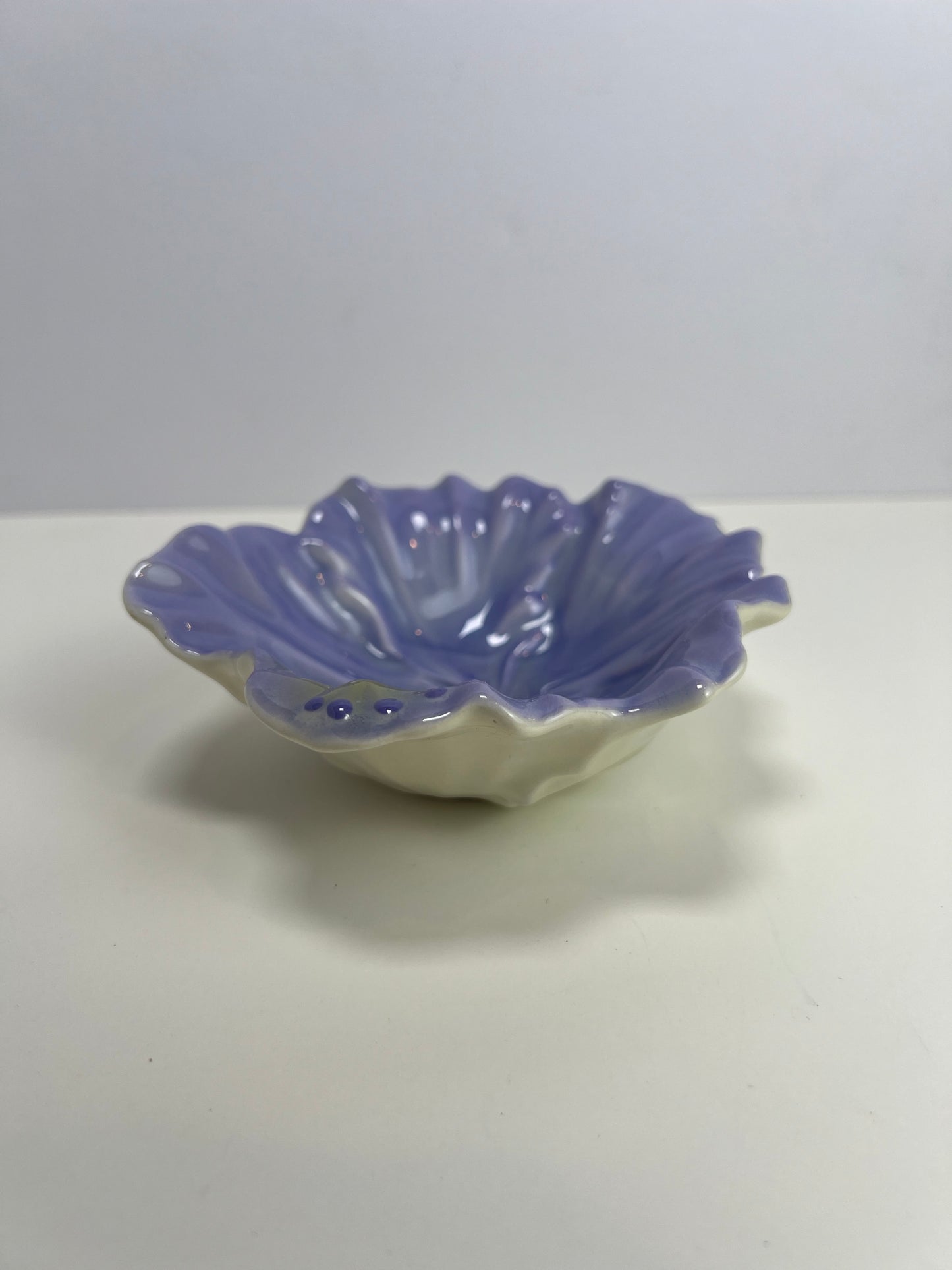 Vintage Trinket Dish - Purple Lilly of the Valley - Ceramic