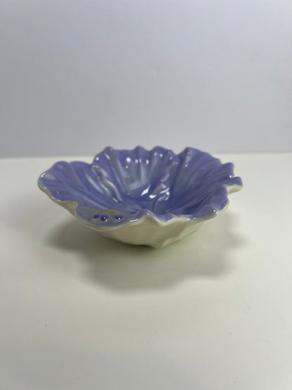 Vintage Trinket Dish - Purple Lilly of the Valley - Ceramic