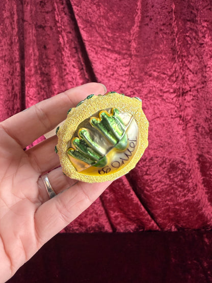 Vintage Christmas - Handblown Glass Ornament - Frog King - Patricia Breen - Poland - 2006