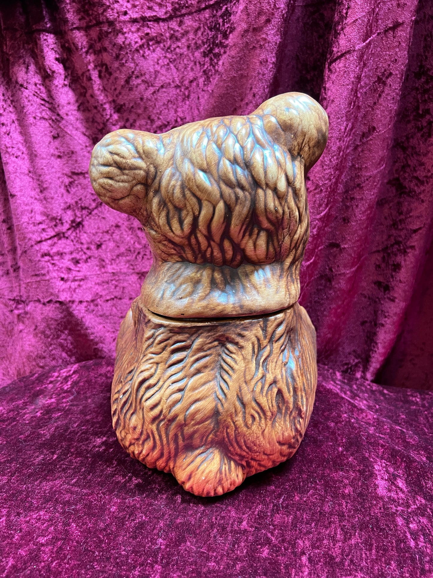 Vintage Kitchen - Ceramic Cookie Jar - Teddy Bear - Gilner Pottery