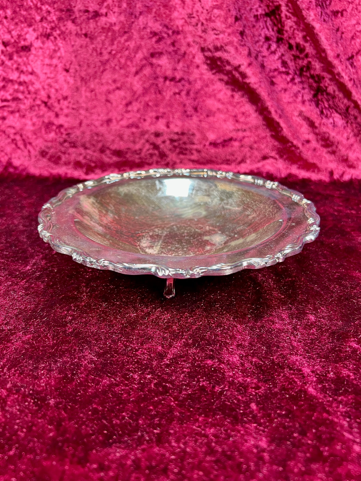 Vintage Silverplate Bowl – Tri-Footed Serving Dish by WM. A Rogers