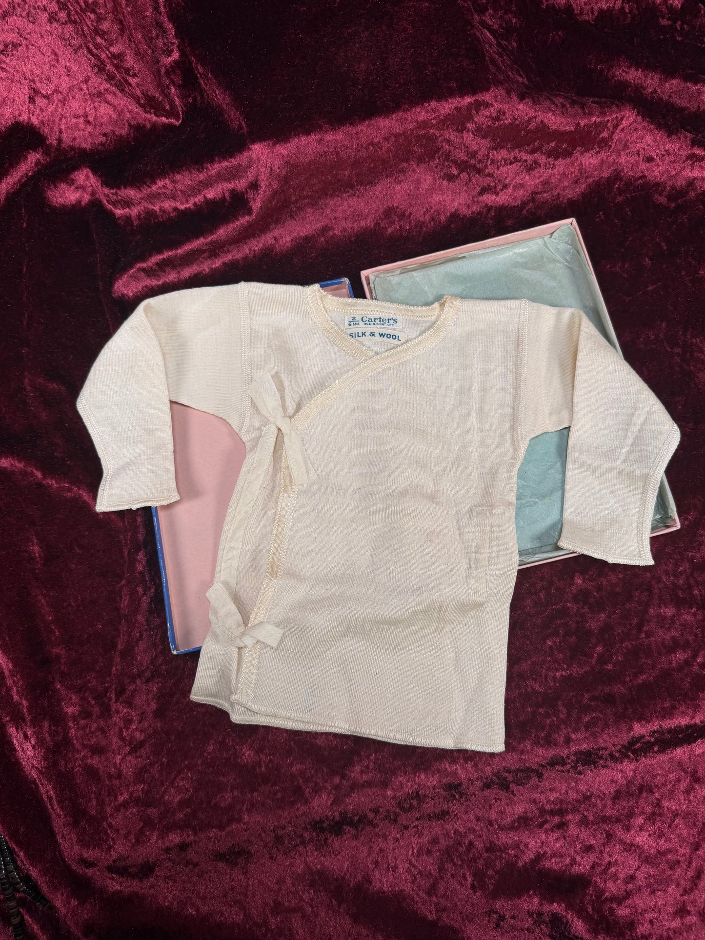 Vintage Silk & Wool Infant Undershirt – Carter’s Boxed Baby Garment