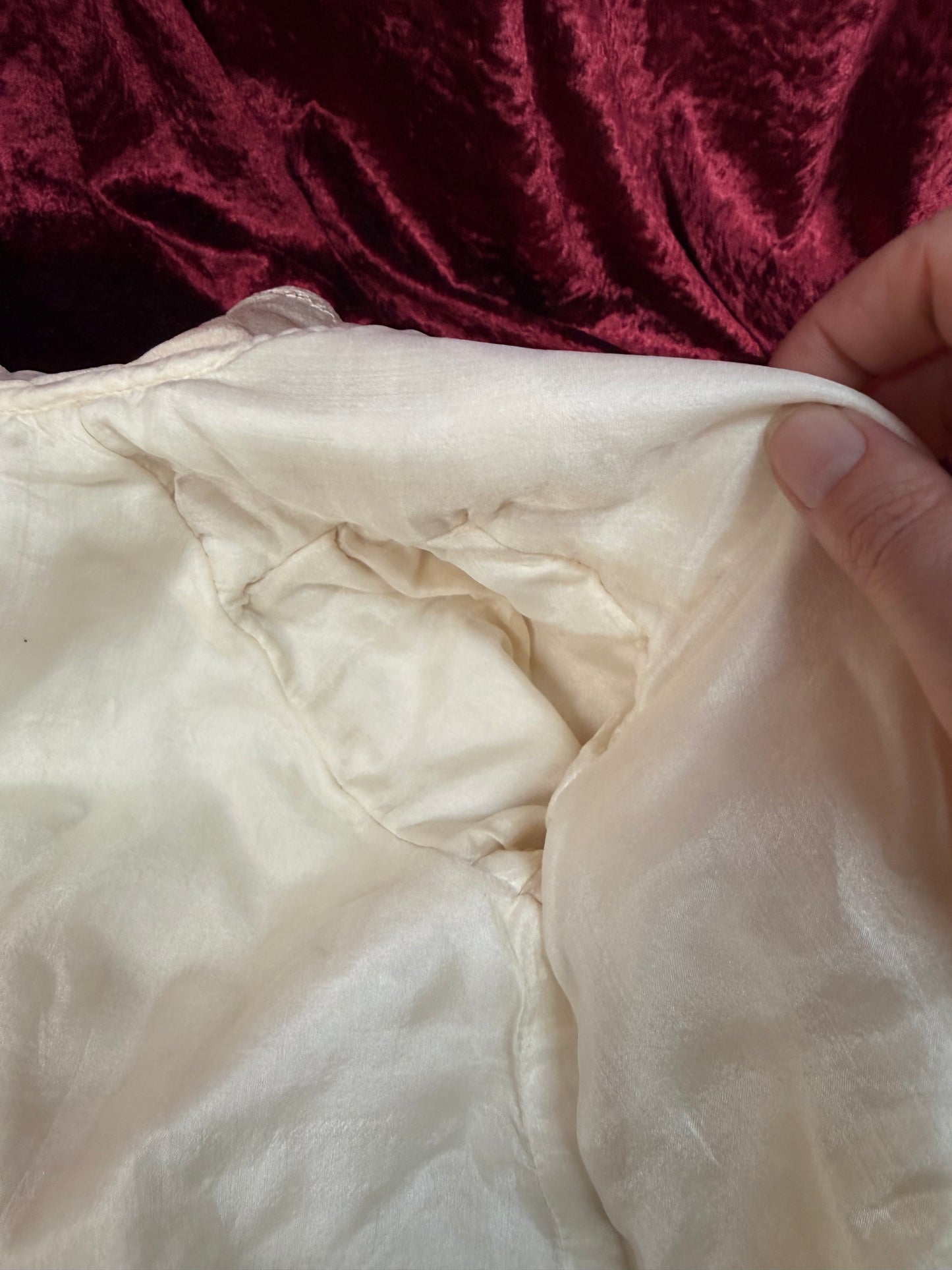 Vintage Pink Silk Baby Capelet – Hand Smocked Nursery Heirloom
