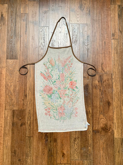 Vintage Linen Apron - Australian Wildflowers by Heil - Made In Holland