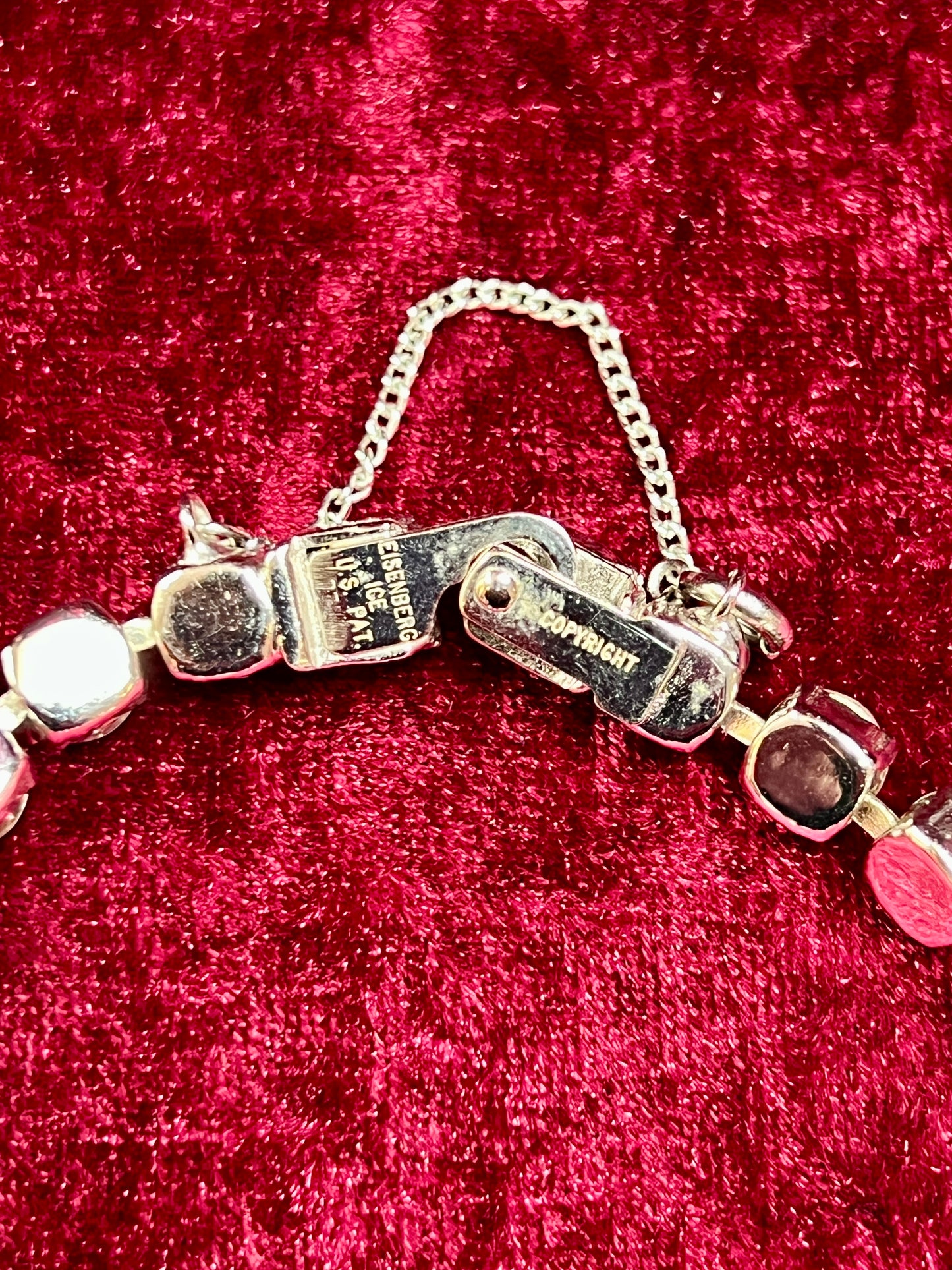 Vintage Jewelry - Tennis Bracelet - Marquise / Round Cut Rhinestones - Eisenberg Ice - 7.25"