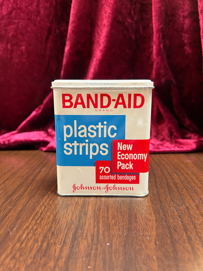 Vintage Advertisement - Metal Storage Tin - Band-Aid Brand - Johnson & Johnson