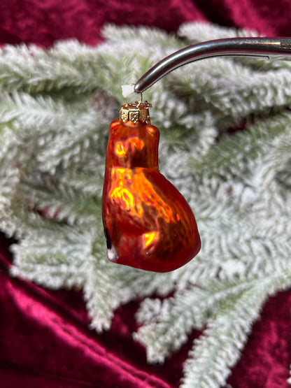 Vintage Christmas - Handblown Glass Ornament - Miniature Red Fox - Department 56