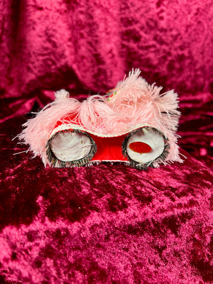 Vintage Figurine - Miniature Traditional Chinese Lion - Pink - Made In China