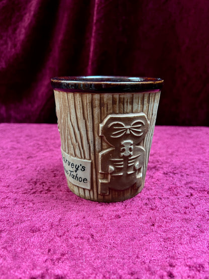 Vintage Ceramic Tiki Mug - Harvey's Lake Tahoe Souvenir Cup OMC Japan