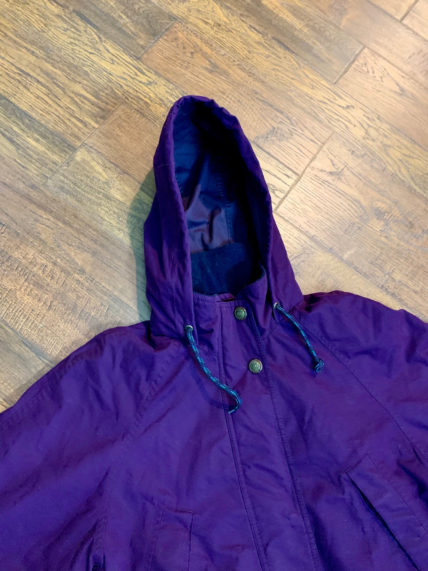 Vintage Pacific Trail Outdoor Fleece Lined Hooded Jacket - Eggplant Purple - Medium