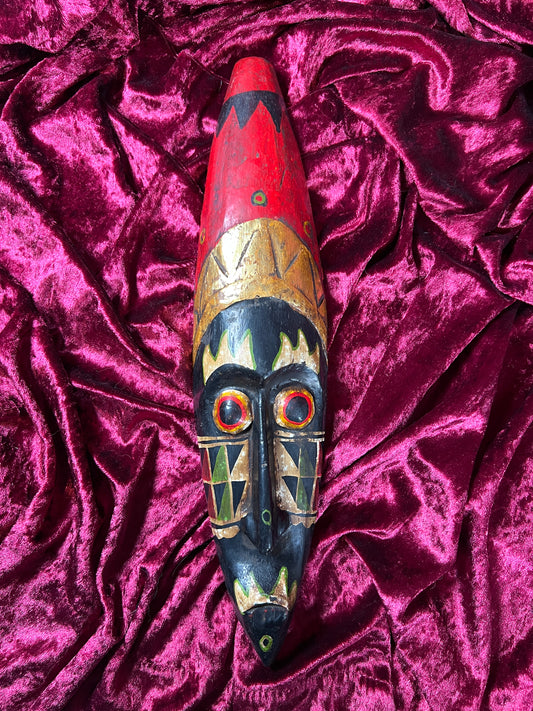 Vintage Home Decor - Decorative Wall Hanging Mask - African - 13”