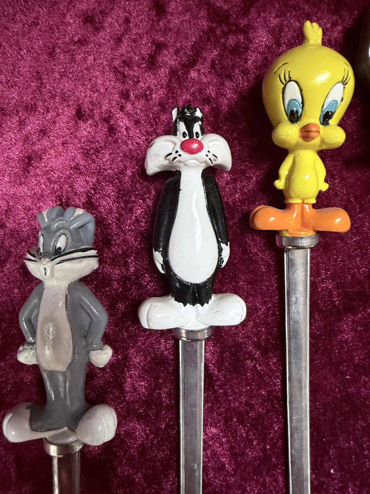 Vintage Looney Tunes Metal Spoons – Character Figural Handles, Set of 4