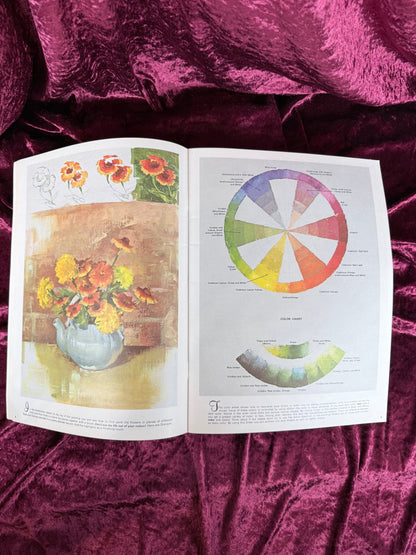 Vintage Art Instruction Magazine - The Magic of Flower Painting Walter T. Foster Guide