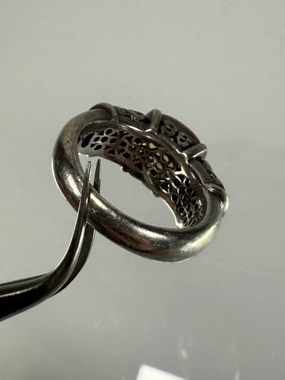 Vintage Jewelry - Gabrielle Bruni Ring - Two Tone Silver & 18k Yellow Gold - Citrine and Peridot - Size 7