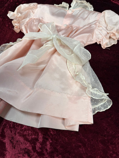 Vintage Mid Century Baby Dress – Pink Pinafore - Toni Togs - 18 Months