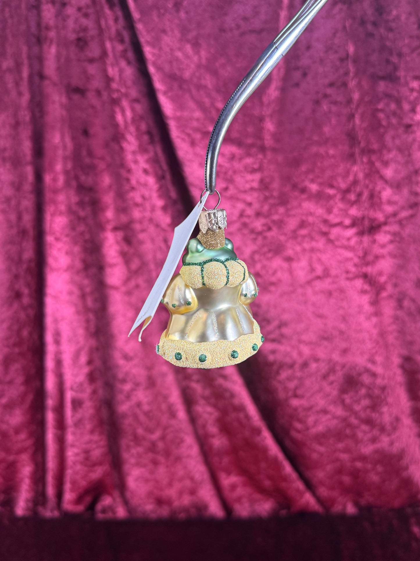 Vintage Christmas - Handblown Glass Ornament - Frog King - Patricia Breen - Poland - 2006