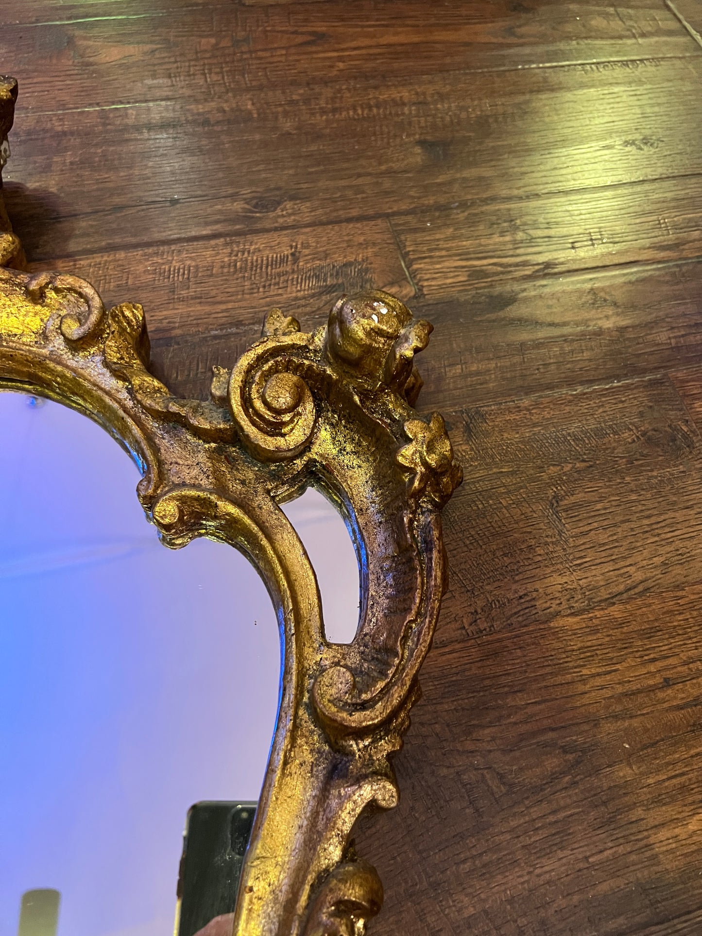 Vintage Mirror - Gilded Rococo Style Frame - Italian - 30.5" X 20.5"