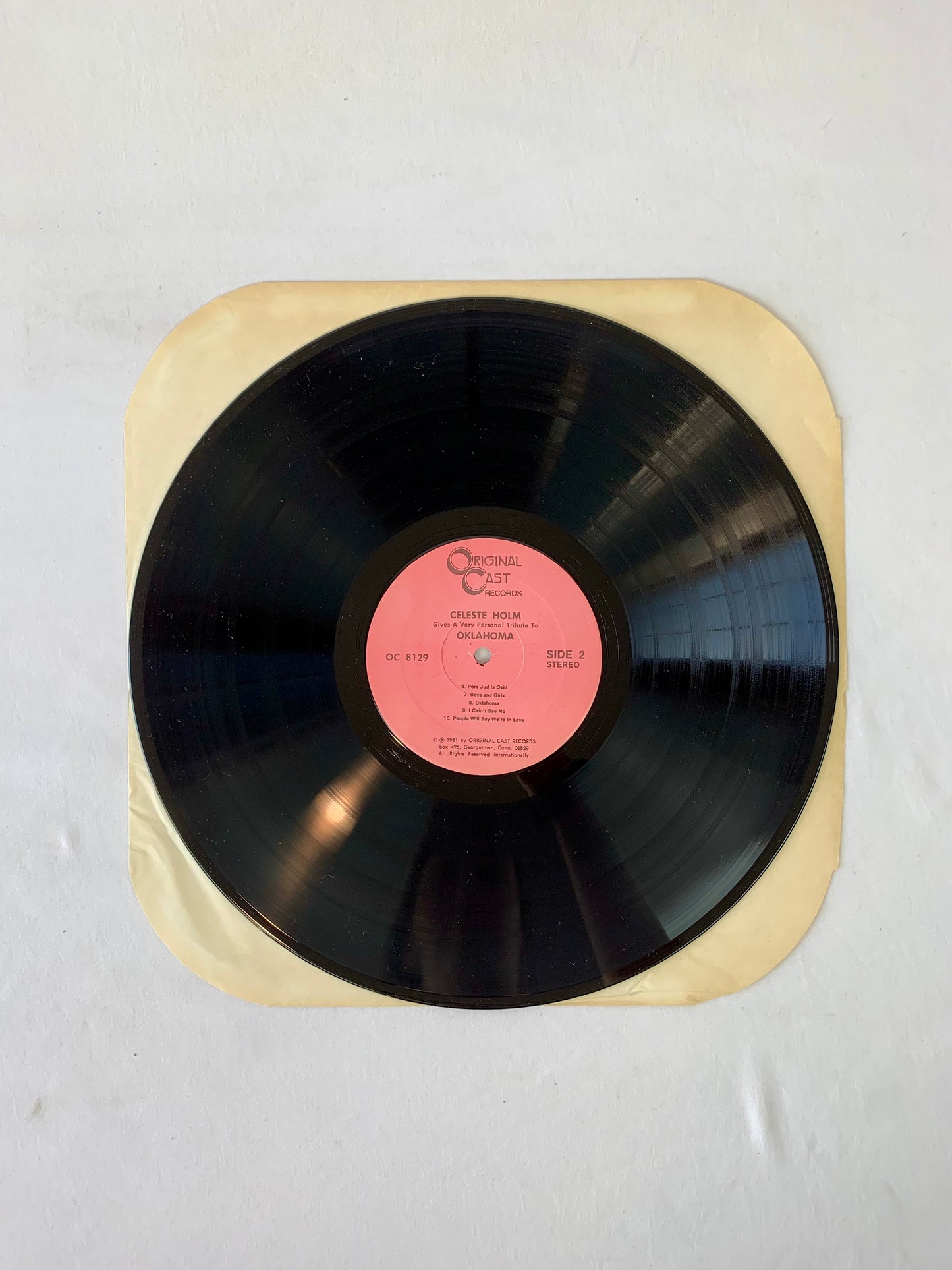 Vinyl Record - Original Cast Records - Celeste Holm Gives A Very Personal Tribute To Oklahoma - 1981 Original Pressing