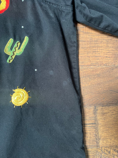 Vintage Clothing - Embroidered Shirt Jacket - Santa Fe Print - 3X-Large - Quacker Factory