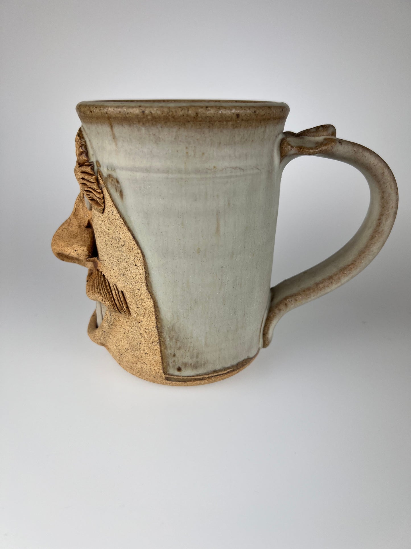 Vintage Mark Hines 3D Figural Face Stoneware Mug