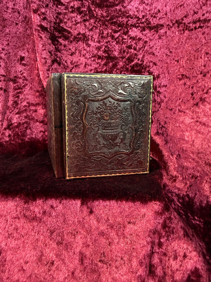 Antique Daguerreotype Portrait in Leather Case – Civil War Era Gentleman Tin Type Photograph