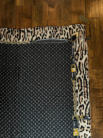 Vintage Louis Vuitton Long Soie Silk Scarf - Y2K Stephen Sprouse Cheetah Monogram Print