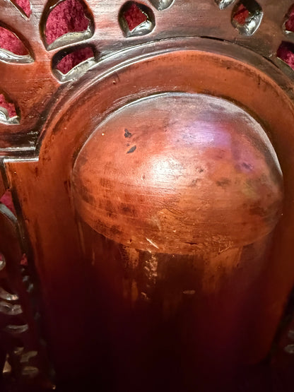 Vintage Hand Carved Wooden Altar - Immaculate Conception of Mary - Gold Shrine Devotional