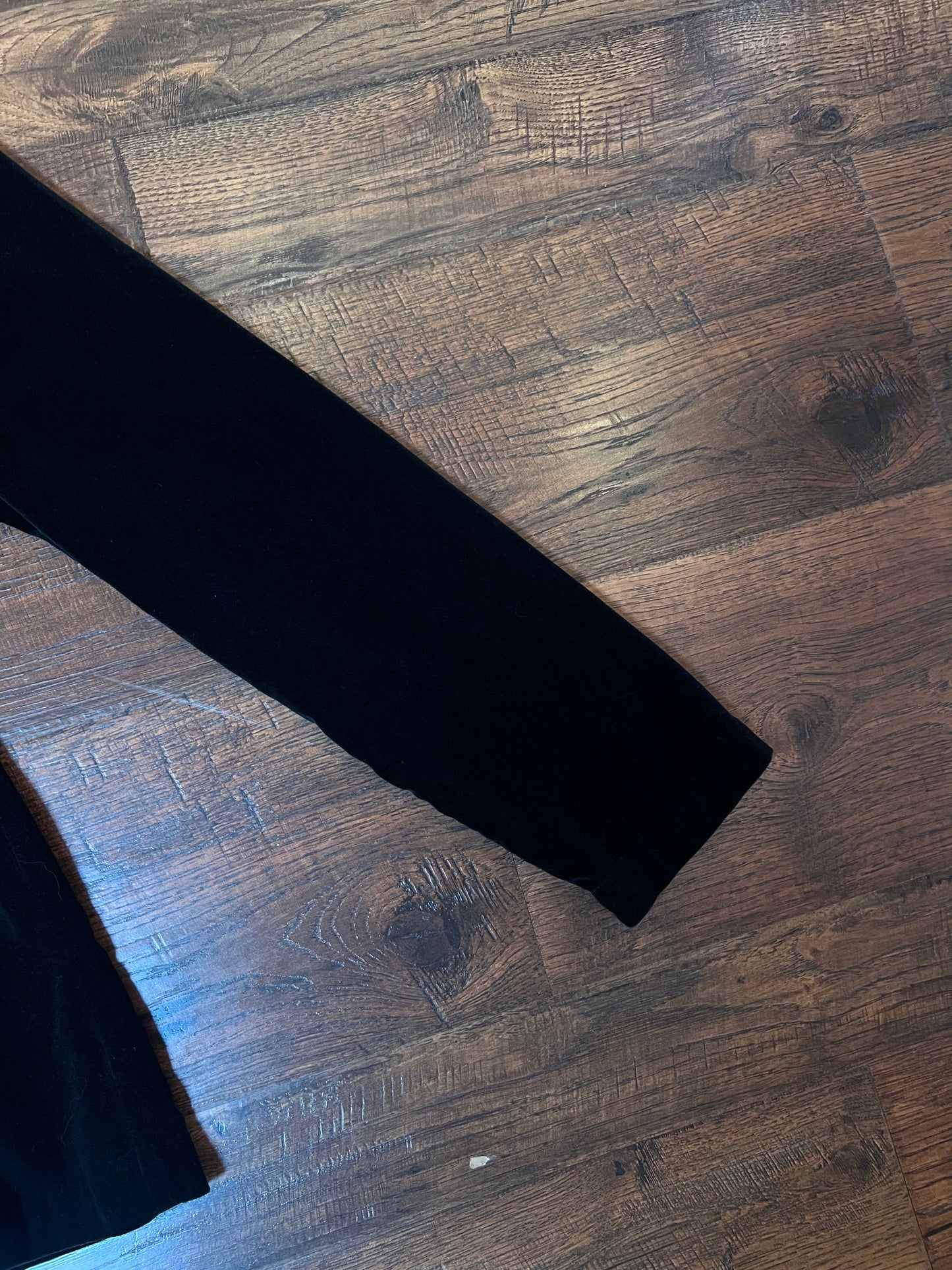 Vintage Paris Sport Club Cotton Velvet Utility Jacket - Black Fitted Snap Front - Medium