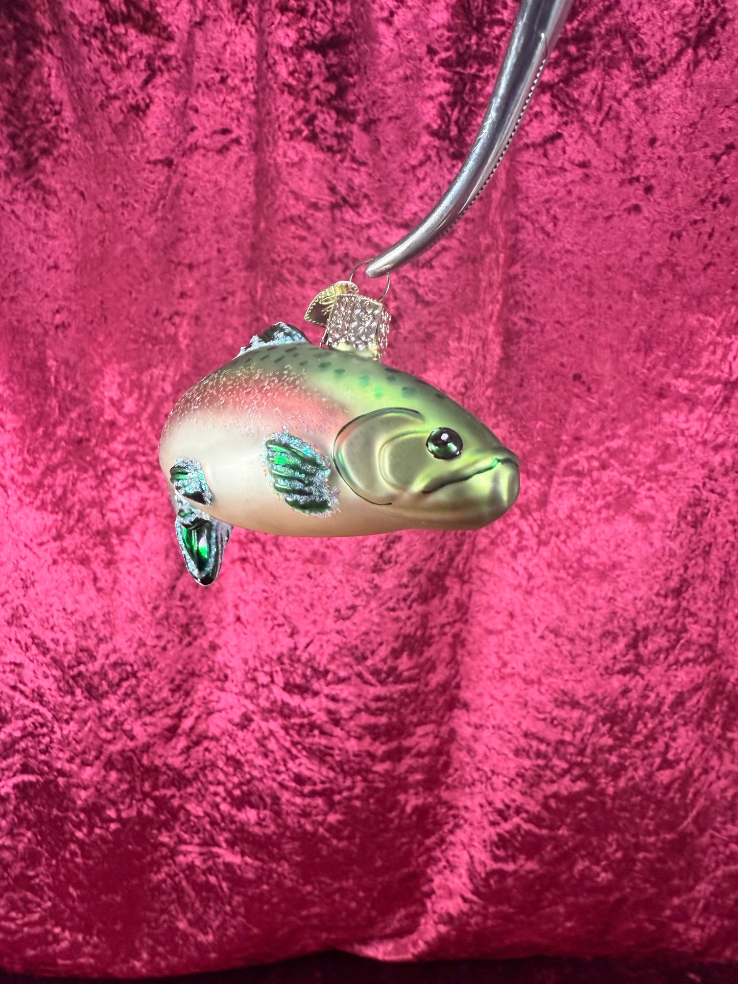 Vintage Christmas - Handblown Glass Ornament - Trout Fish - QVC