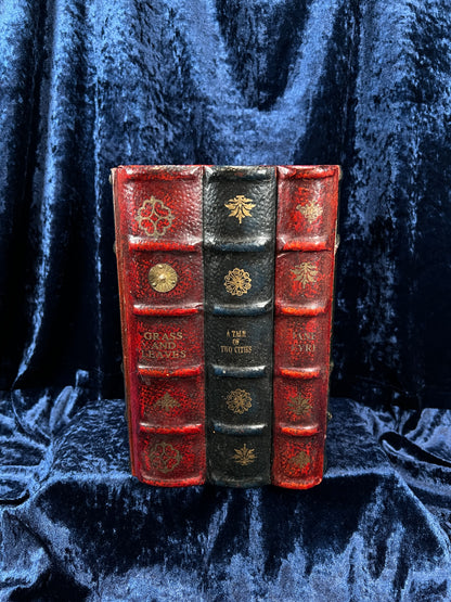 Vintage Faux Leather Book CD Storage Cabinet - Hidden Old Classics Library Blook Box