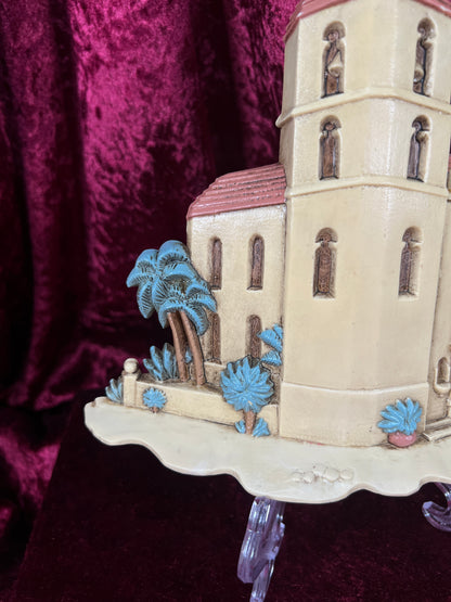 Vintage Wall Plaque Set - Southwestern Mission Church and Adobe Village - Burwood Products