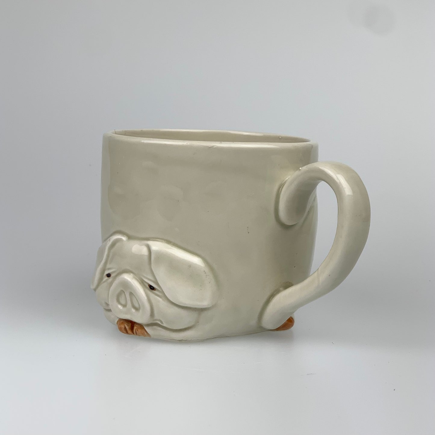 1970s Fitz And Floyd Porky Pig Ceramic Coffee Mug