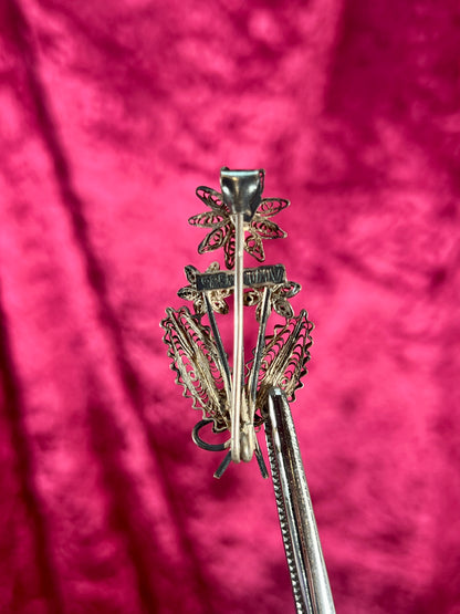 Vintage Jewelry - Brooch - 925 Silver - Flower Bouquet - Sperumv