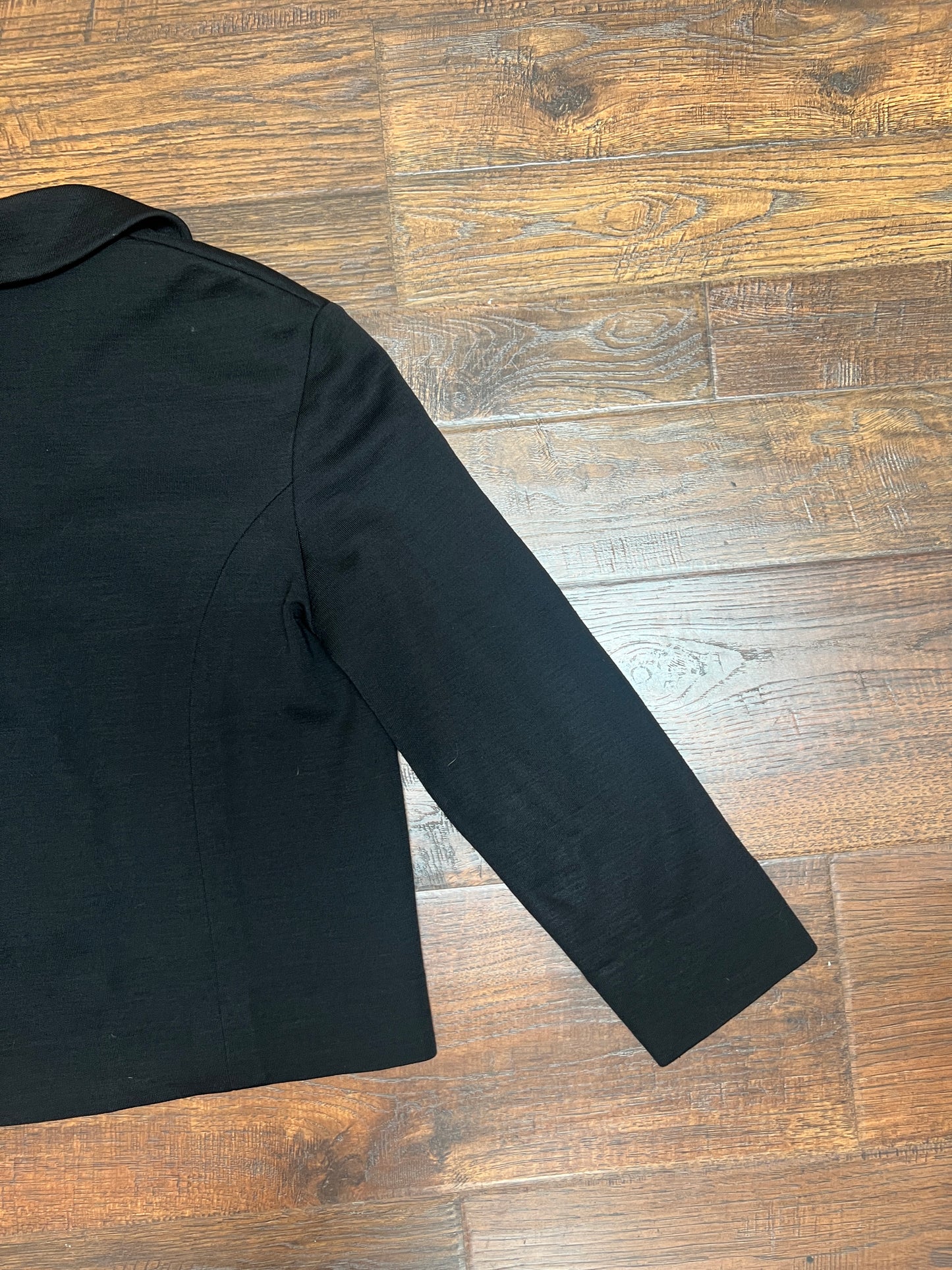 Vintage Clothing - Cropped Blazer - Black - Pure Wool - Medium - Hanro - Made In Switzerland
