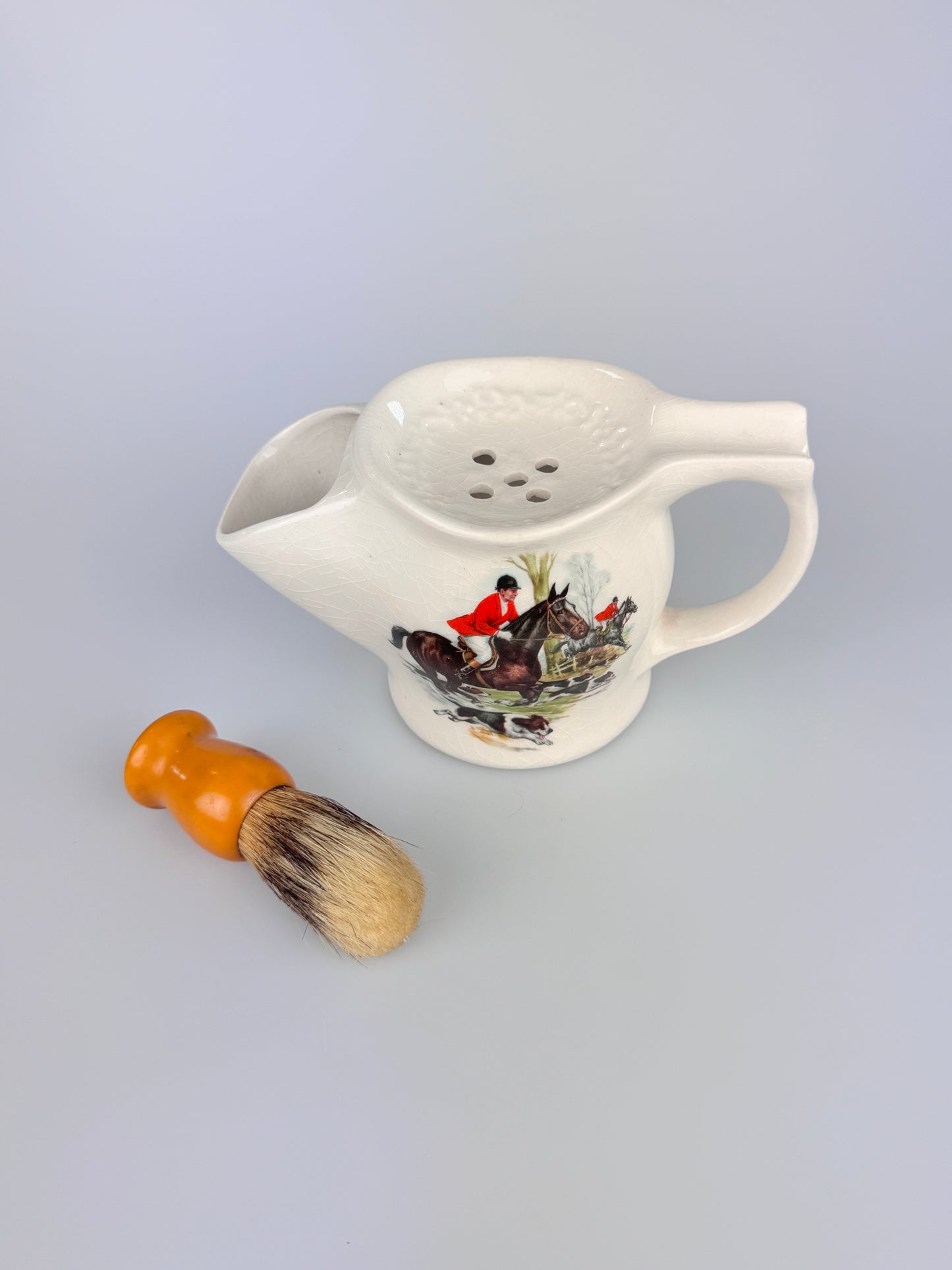 Vintage Fox Chase Shaving Mug w/ Brush