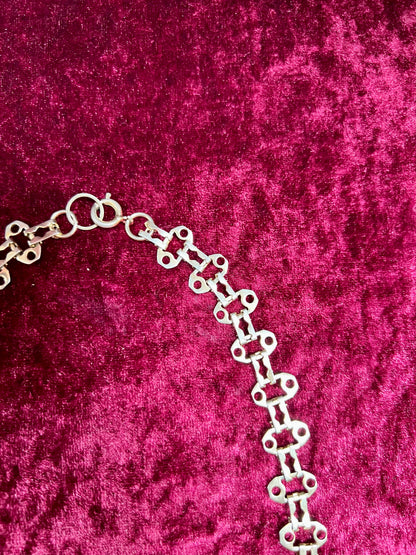Vintage Jewelry - Reversible Necklace - Gold Tone Republique Francaise Coins - 17.5"