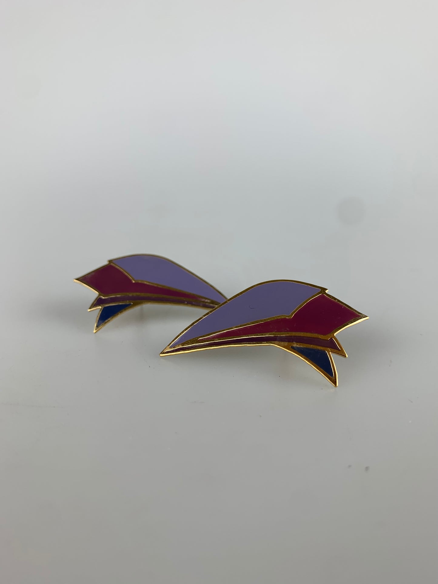 1980s Post Modern Enamel Earrings