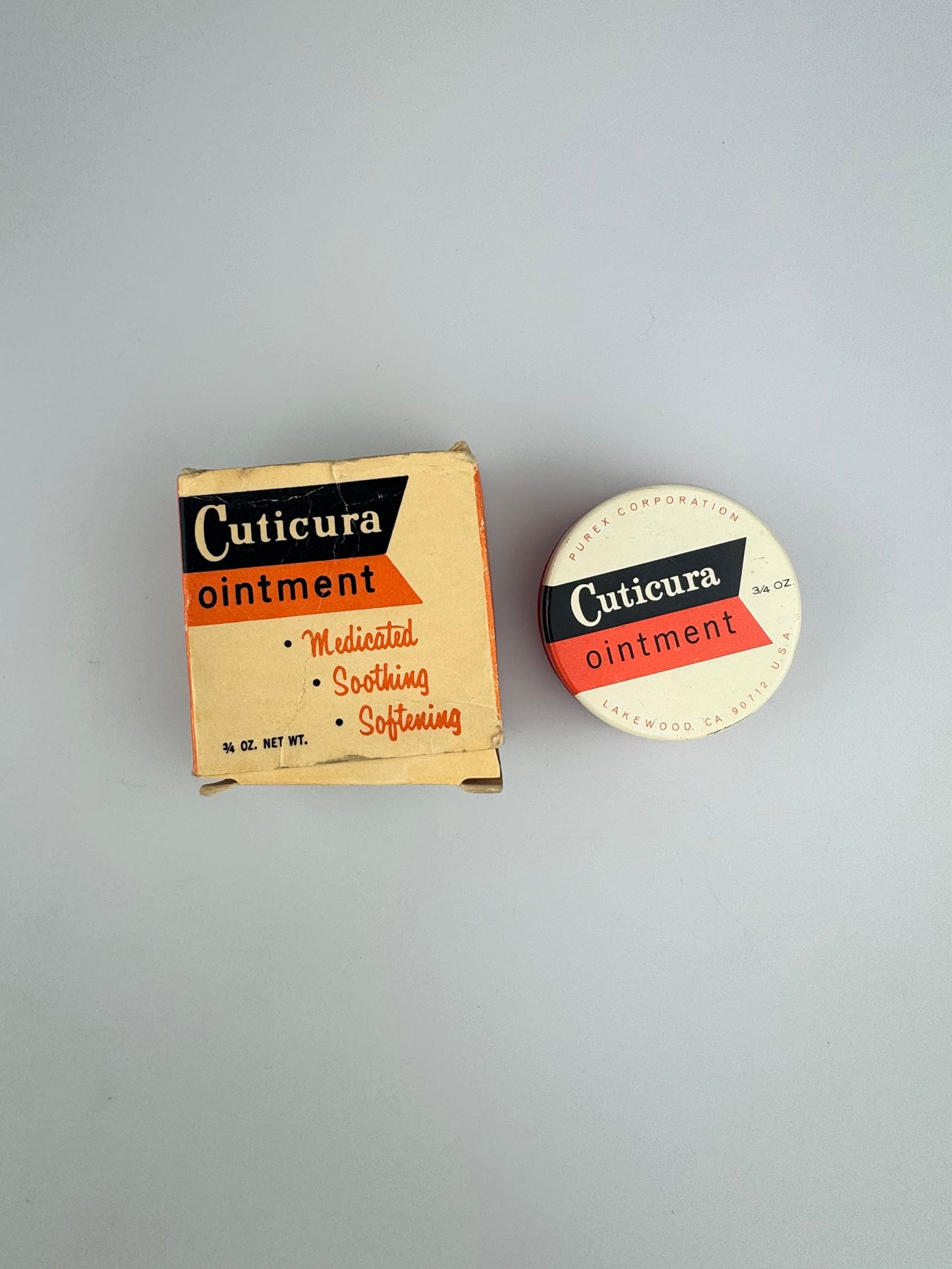 Vintage 1980s Purex Cuticura Ointment - Empty