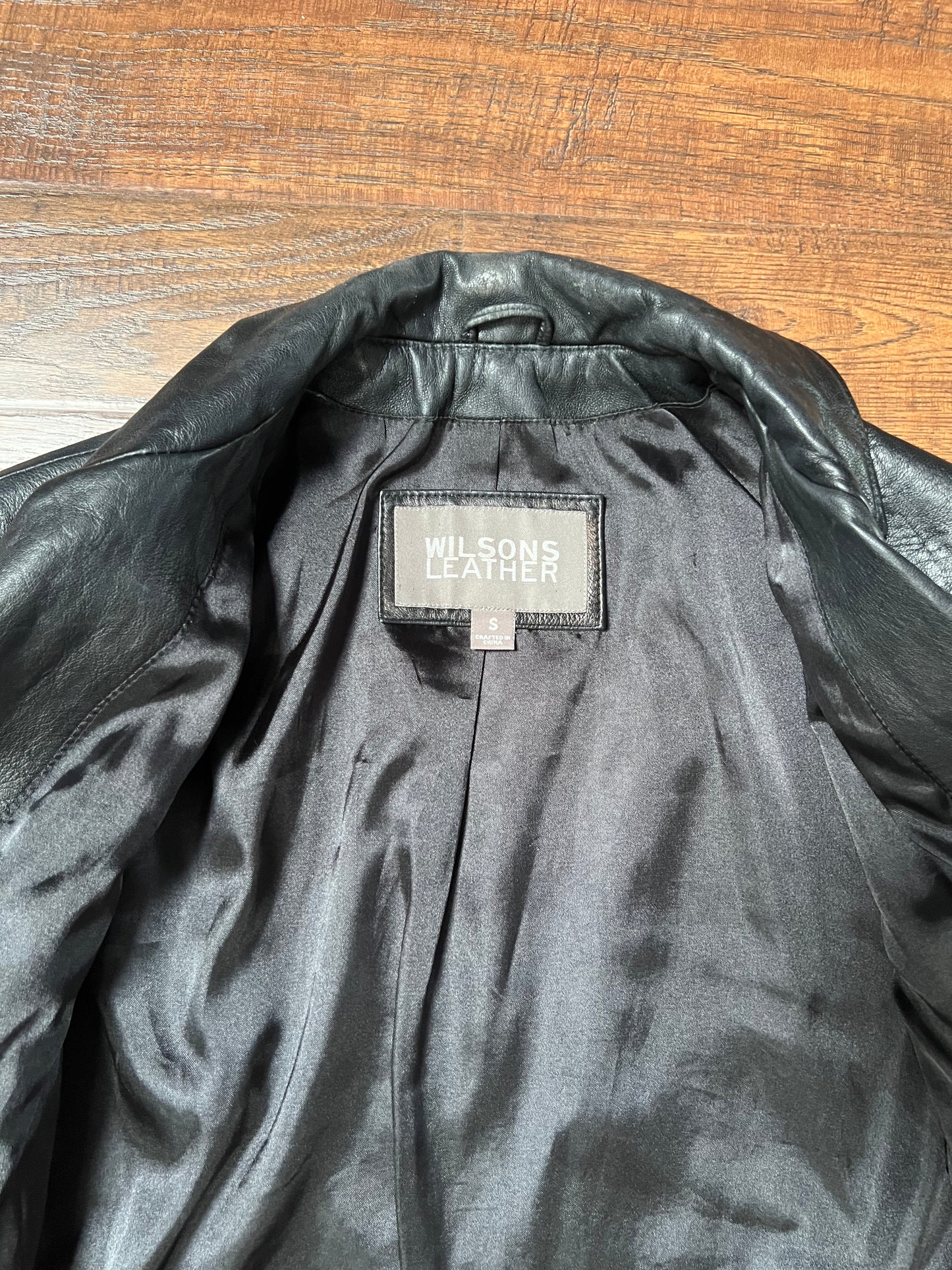 Vintage Clothing - Genuine Leather Jacket - Black - Black Lining - Small - Wilsons Leather