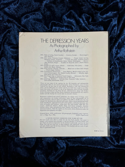 Vintage The Depression Years by Arthur Rothstein - 1978 Photography Book